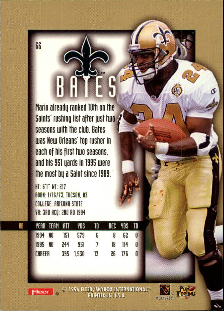 1996 Ultra Sensations (Fleer) Football "Blue" Parallel Cards - Picture 82 of 142