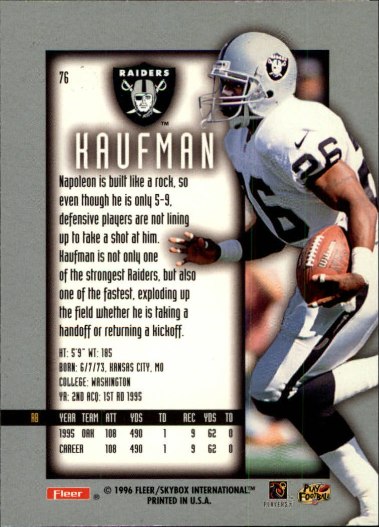 1996 Ultra Sensations (Fleer) Football "Blue" Parallel Cards - Picture 97 of 142