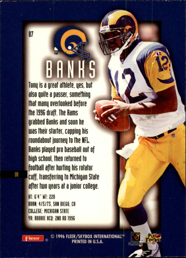 1996 Ultra Sensations (Fleer) Football "Blue" Parallel Cards - Picture 119 of 142