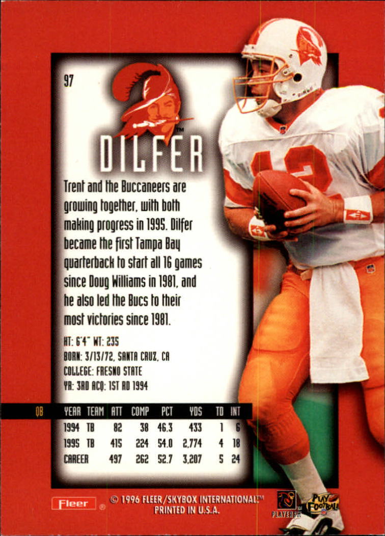 1996 Ultra Sensations (Fleer) Football "Blue" Parallel Cards - Picture 138 of 142