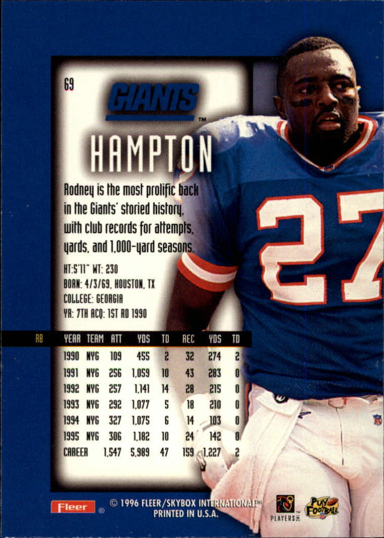 1990 Fleer Stars 'n Stripes - [Base] #90 - Rodney Hampton