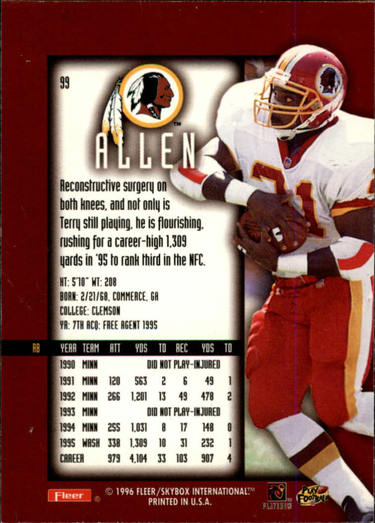 1996 Ultra Sensations (Fleer) Football "Pewter" Parallel Cards - Picture 49 of 49