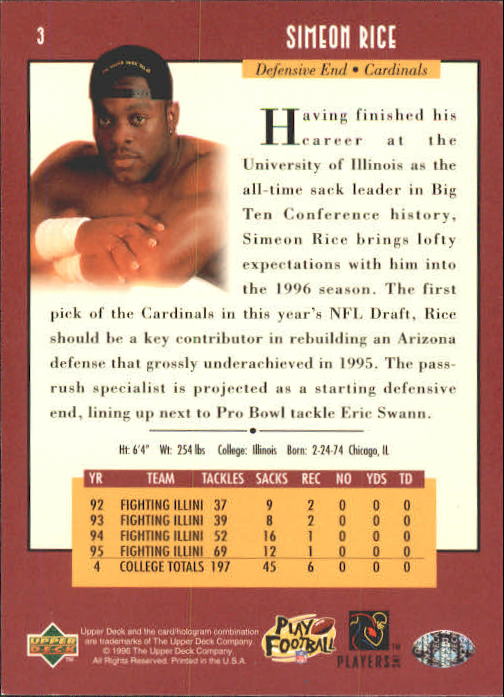 A4272- 1996 Upper Deck Football #s 1-200 +Rookies -You Pick- 15+ FREE US SHIP - Picture 7 of 395