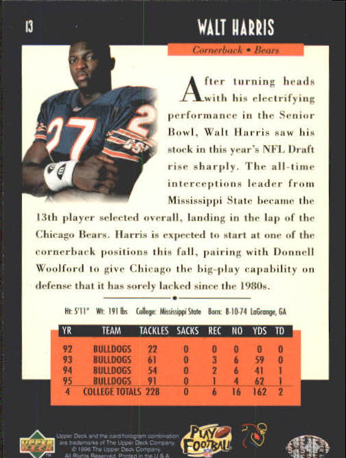 A4272- 1996 Upper Deck Football #s 1-200 +Rookies -You Pick- 15+ FREE US SHIP - Picture 27 of 395