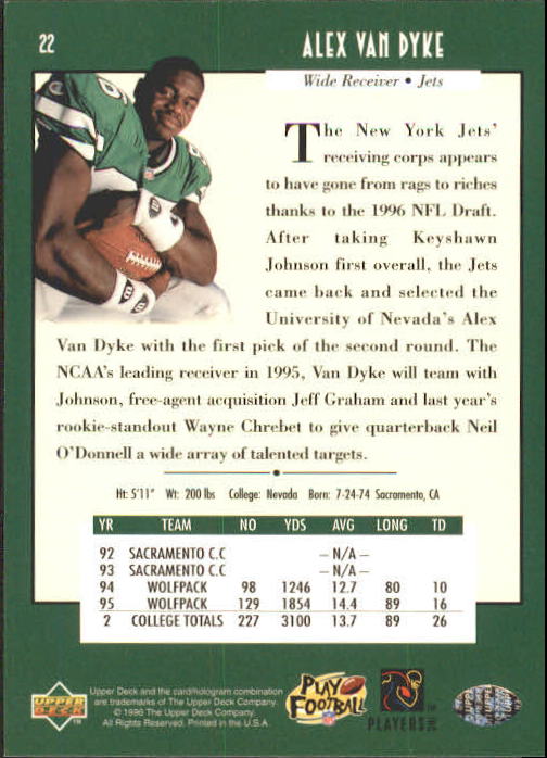 A4272- 1996 Upper Deck Football #s 1-200 +Rookies -You Pick- 15+ FREE US SHIP - Picture 45 of 395