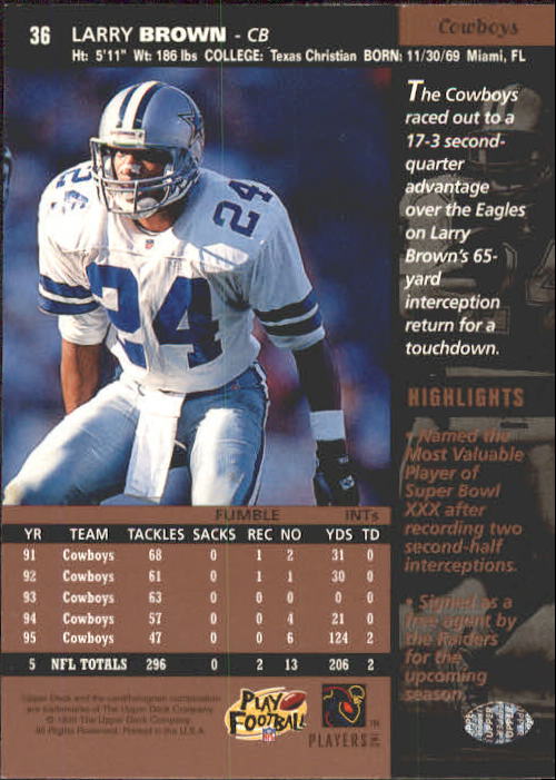A4272- 1996 Upper Deck Football #s 1-200 +Rookies -You Pick- 15+ FREE US SHIP - Picture 73 of 395