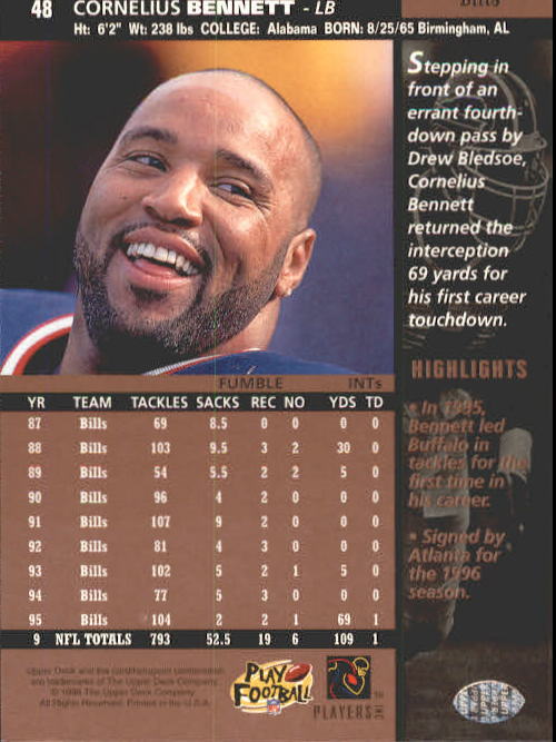 A4272- 1996 Upper Deck Football #s 1-200 +Rookies -You Pick- 15+ FREE US SHIP - Picture 97 of 395