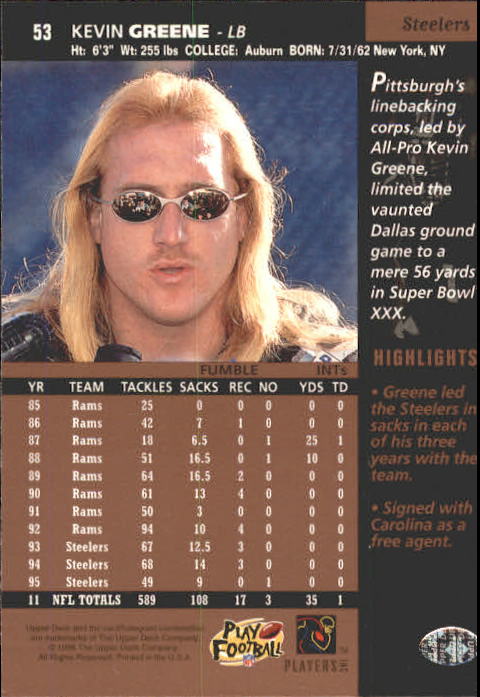A4272- 1996 Upper Deck Football #s 1-200 +Rookies -You Pick- 15+ FREE US SHIP - Picture 107 of 395
