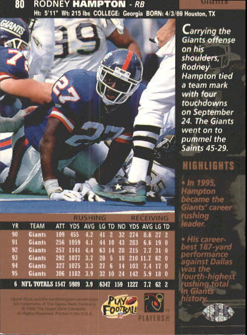 A4272- 1996 Upper Deck Football #s 1-200 +Rookies -You Pick- 15+ FREE US SHIP - Picture 161 of 395