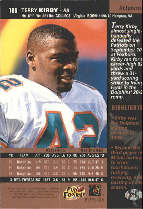 A4272- 1996 Upper Deck Football #s 1-200 +Rookies -You Pick- 15+ FREE US SHIP - Picture 213 of 395