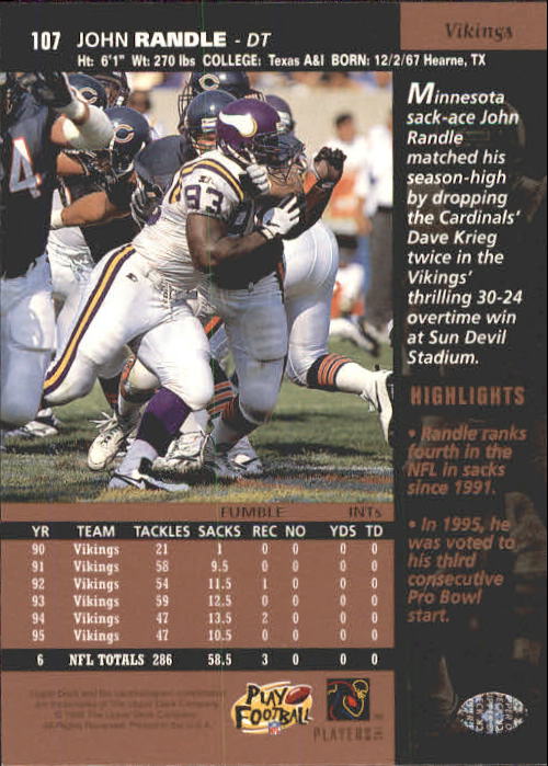 A4272- 1996 Upper Deck Football #s 1-200 +Rookies -You Pick- 15+ FREE US SHIP - Picture 215 of 395