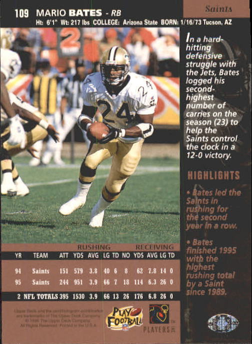 A4272- 1996 Upper Deck Football #s 1-200 +Rookies -You Pick- 15+ FREE US SHIP - Picture 219 of 395