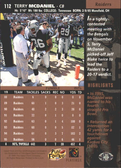 A4272- 1996 Upper Deck Football #s 1-200 +Rookies -You Pick- 15+ FREE US SHIP - Picture 223 of 395