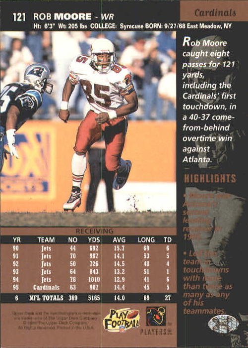 A4272- 1996 Upper Deck Football #s 1-200 +Rookies -You Pick- 15+ FREE US SHIP - Picture 241 of 395