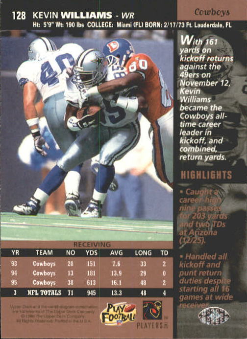 A4272- 1996 Upper Deck Football #s 1-200 +Rookies -You Pick- 15+ FREE US SHIP - Picture 255 of 395