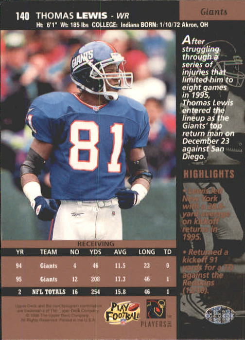 A4272- 1996 Upper Deck Football #s 1-200 +Rookies -You Pick- 15+ FREE US SHIP - Picture 277 of 395