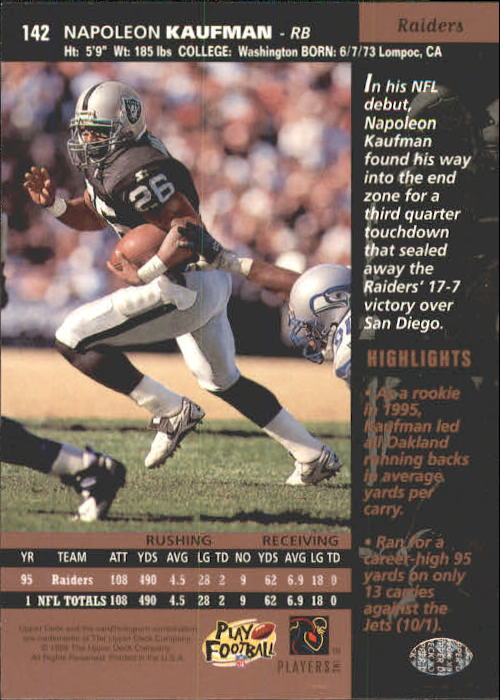A4272- 1996 Upper Deck Football #s 1-200 +Rookies -You Pick- 15+ FREE US SHIP - Picture 281 of 395