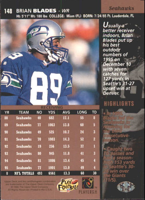 A4272- 1996 Upper Deck Football #s 1-200 +Rookies -You Pick- 15+ FREE US SHIP - Picture 293 of 395
