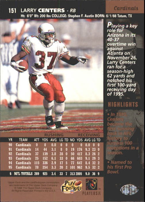 A4272- 1996 Upper Deck Football #s 1-200 +Rookies -You Pick- 15+ FREE US SHIP - Picture 299 of 395