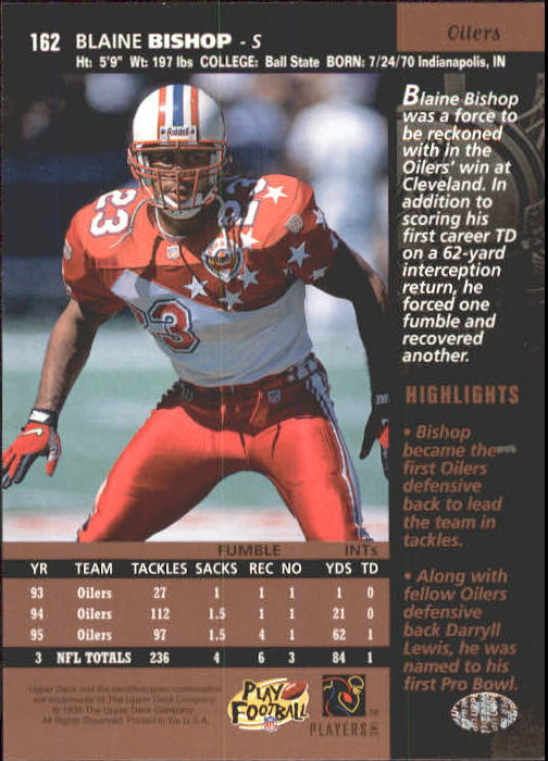 A4272- 1996 Upper Deck Football #s 1-200 +Rookies -You Pick- 15+ FREE US SHIP - Picture 319 of 395