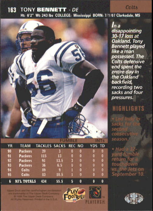 A4272- 1996 Upper Deck Football #s 1-200 +Rookies -You Pick- 15+ FREE US SHIP - Picture 321 of 395