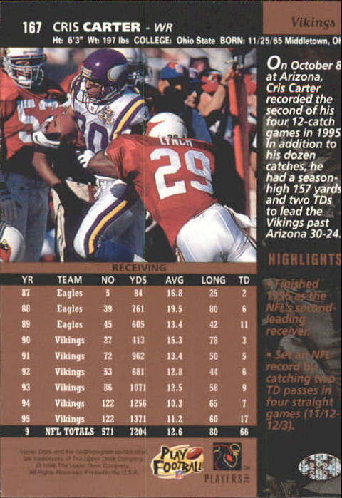 A4272- 1996 Upper Deck Football #s 1-200 +Rookies -You Pick- 15+ FREE US SHIP - Picture 329 of 395
