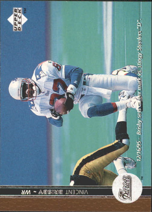 1996 Upper Deck Vincent Brisby . New England Patriots #48