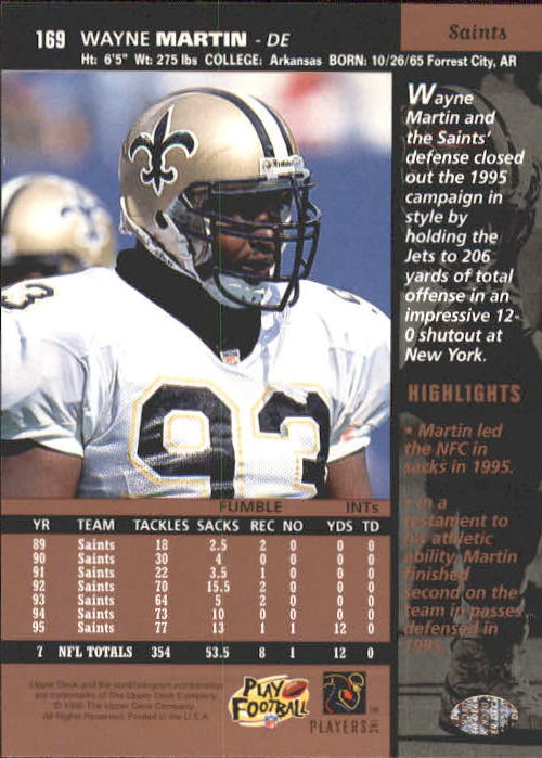 A4272- 1996 Upper Deck Football #s 1-200 +Rookies -You Pick- 15+ FREE US SHIP - Picture 333 of 395