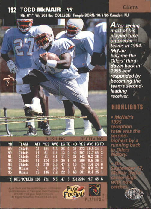 A4272- 1996 Upper Deck Football #s 1-200 +Rookies -You Pick- 15+ FREE US SHIP - Picture 379 of 395