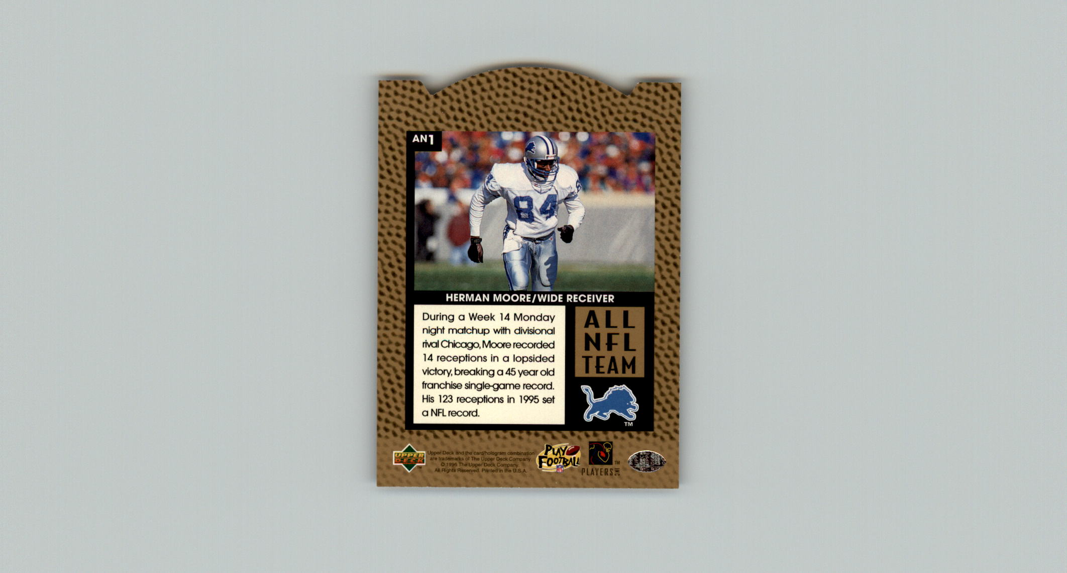 1996 Upper Deck Silver All-NFL #AN1 Herman Moore back image