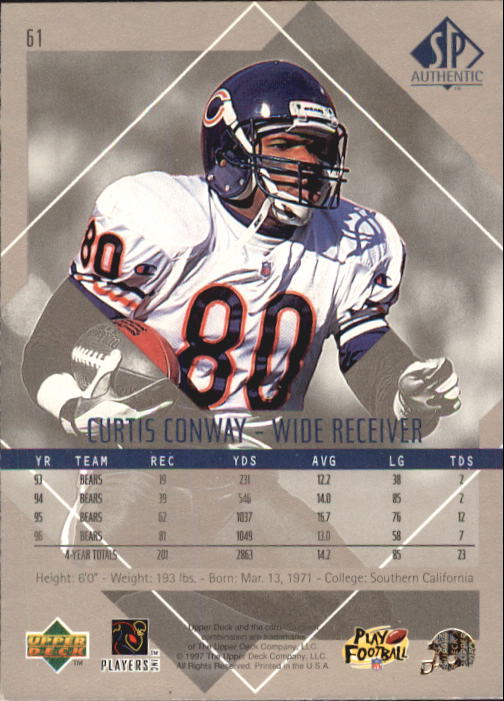1997 SP Authentic #61 Curtis Conway back image