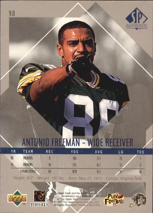 1997 SP Authentic #90 Antonio Freeman back image