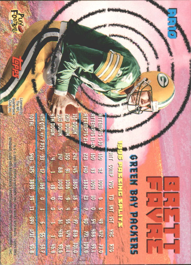 1997 Stadium Club Aerial Assault #AA10 Brett Favre back image