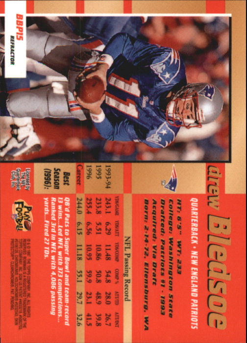 Tarjetas insertadas y paralelas 1997 Stadium Club Football "Bowman's Best Previews" - Imagen 9 de 13