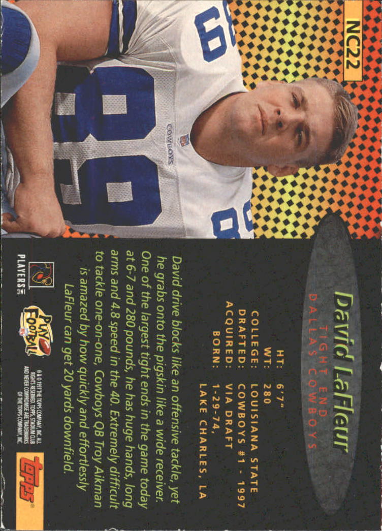 1997 Stadium Club Football Never Compromise Insert Singles - You Choose - Picture 19 of 31