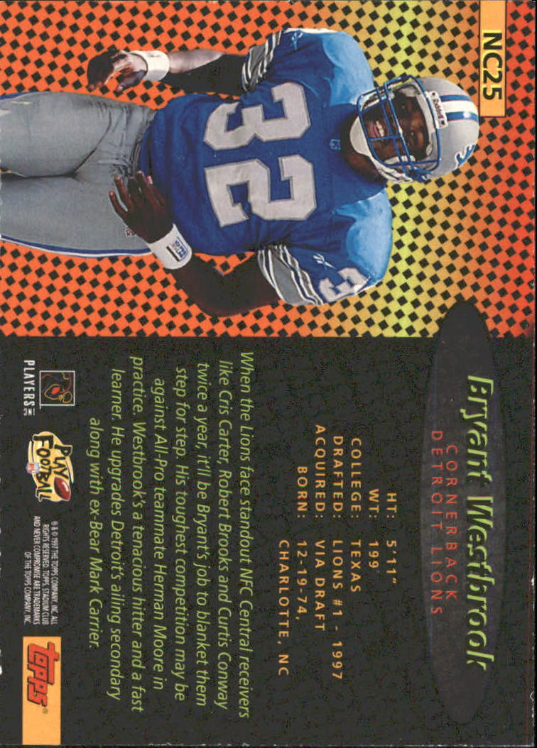 1997 Stadium Club Football Never Compromise Insert Singles - You Choose - Picture 23 of 31