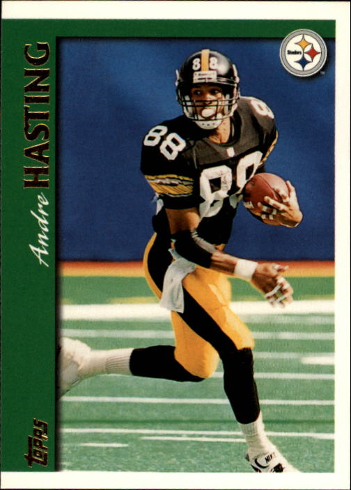 1997 Topps #93 Andre Hastings UER/front reads Hasting
