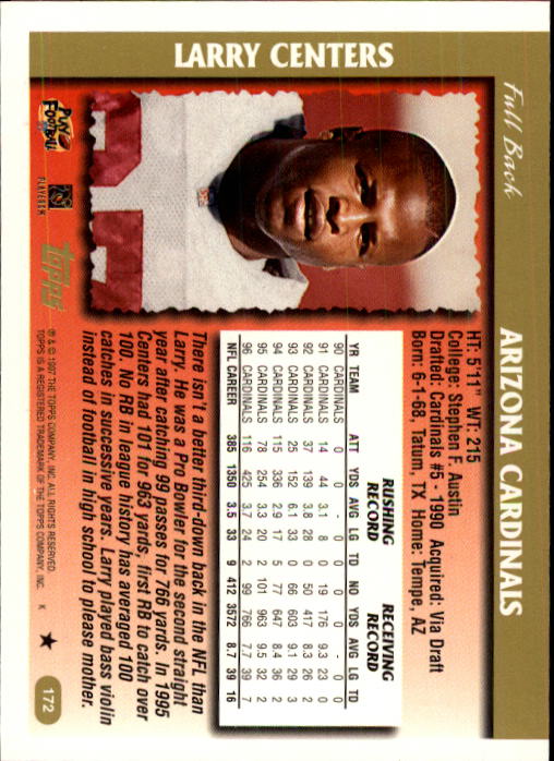 A7591- 1997 Topps Football Card #s 1-415 +Rookies -You Pick- 15+ FREE US SHIP - Picture 187 of 429