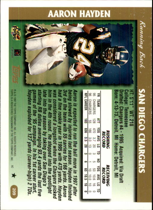 A7591- 1997 Topps Football Card #s 1-415 +Rookies -You Pick- 15+ FREE US SHIP - Picture 233 of 429