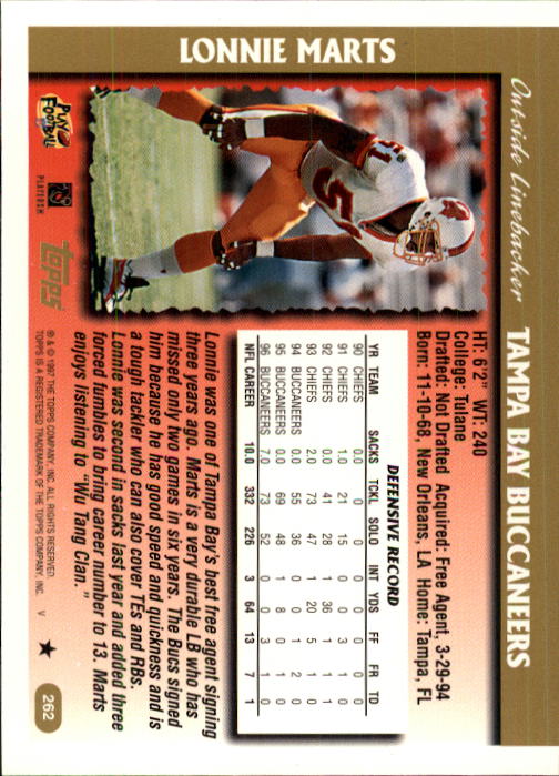 A7591- 1997 Topps Football Card #s 1-415 +Rookies -You Pick- 15+ FREE US SHIP - Picture 293 of 429