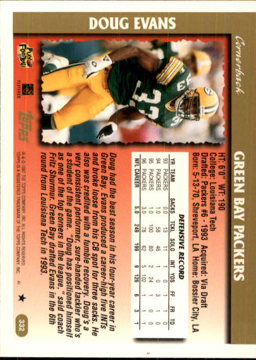 A7591- 1997 Topps Football Card #s 1-415 +Rookies -You Pick- 15+ FREE US SHIP - Picture 373 of 429