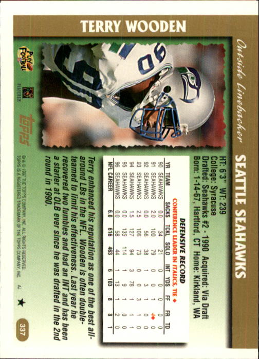 A7591- 1997 Topps Football Card #s 1-415 +Rookies -You Pick- 15+ FREE US SHIP - Picture 379 of 429