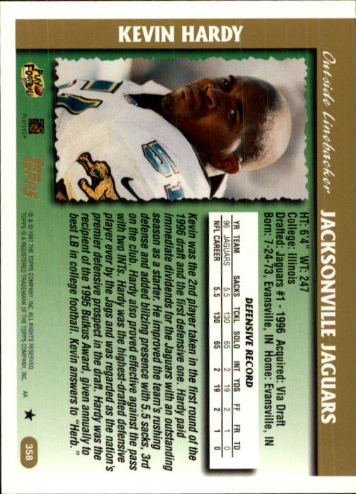 A7591- 1997 Topps Football Card #s 1-415 +Rookies -You Pick- 15+ FREE US SHIP - Picture 403 of 429