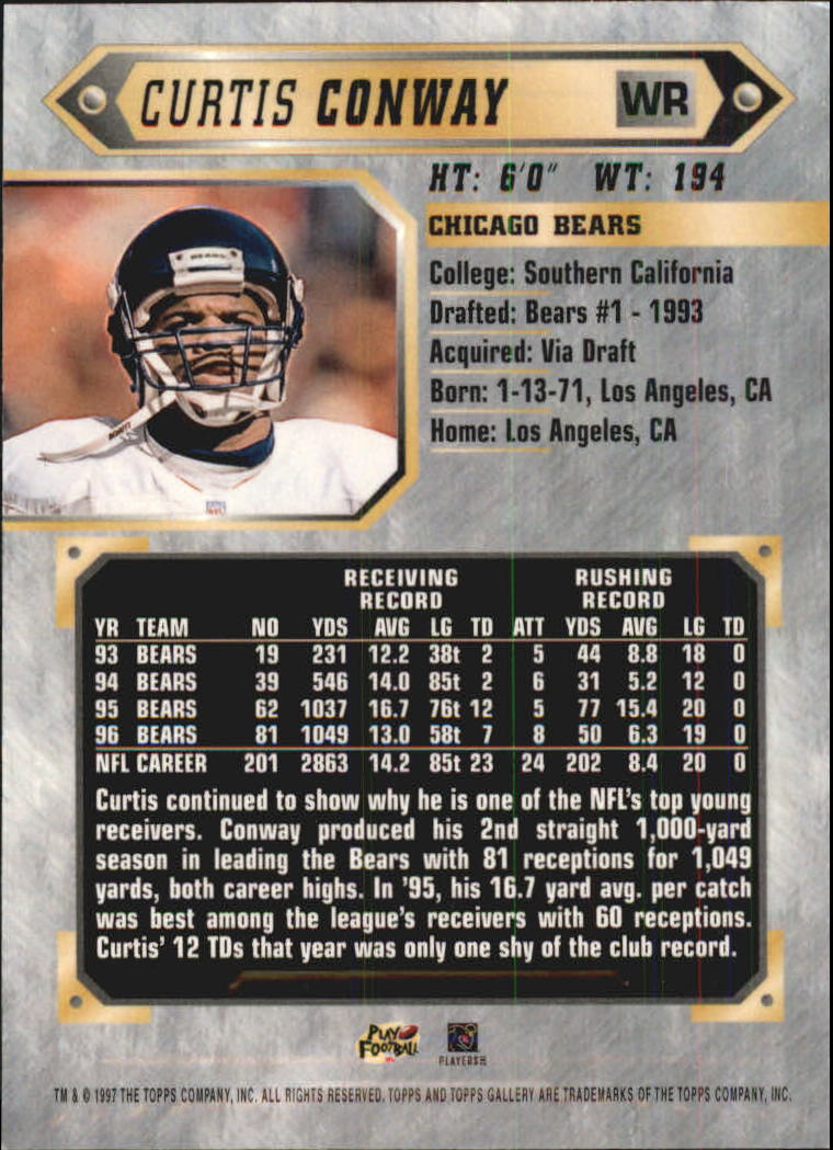 1997 Topps Gallery #53 Curtis Conway back image
