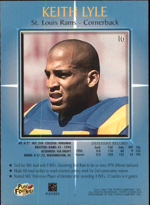 B1670- 1997 Topps Stars FB #s 1-125 +RCs +Inserts -You Pick- 15+ FREE US SHIP - Picture 19 of 150