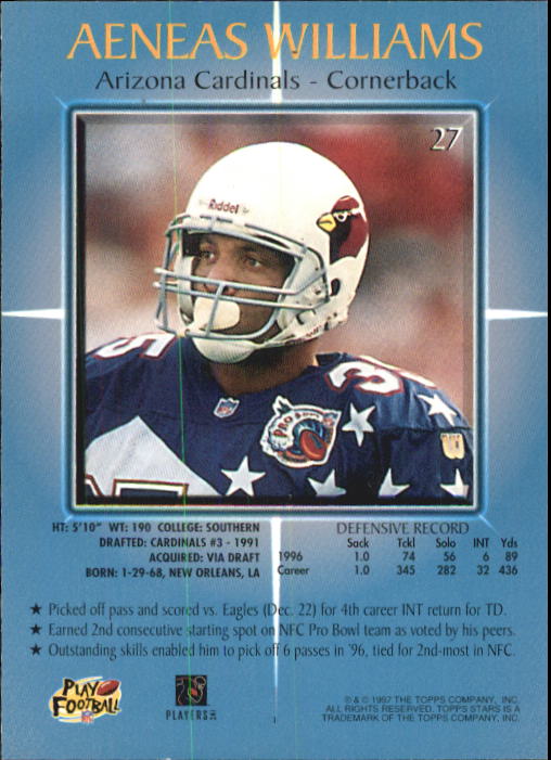 B1670- 1997 Topps Stars FB #s 1-125 +RCs +Inserts -You Pick- 15+ FREE US SHIP - Picture 29 of 150
