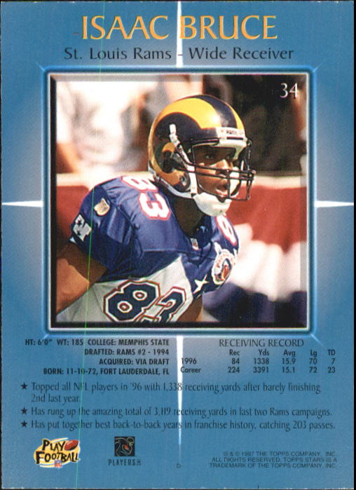 B1670- 1997 Topps Stars FB #s 1-125 +RCs +Inserts -You Pick- 15+ FREE US SHIP - Picture 37 of 150
