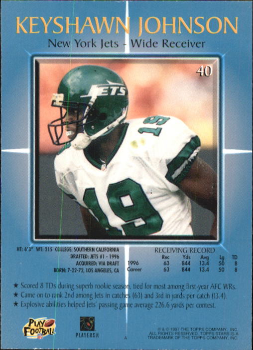 B1670- 1997 Topps Stars FB #s 1-125 +RCs +Inserts -You Pick- 15+ FREE US SHIP - Picture 43 of 150