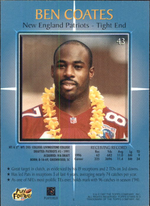 B1670- 1997 Topps Stars FB #s 1-125 +RCs +Inserts -You Pick- 15+ FREE US SHIP - Picture 49 of 150