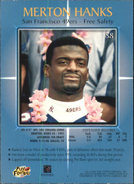 1997 Topps Stars #58  Merton Hanks